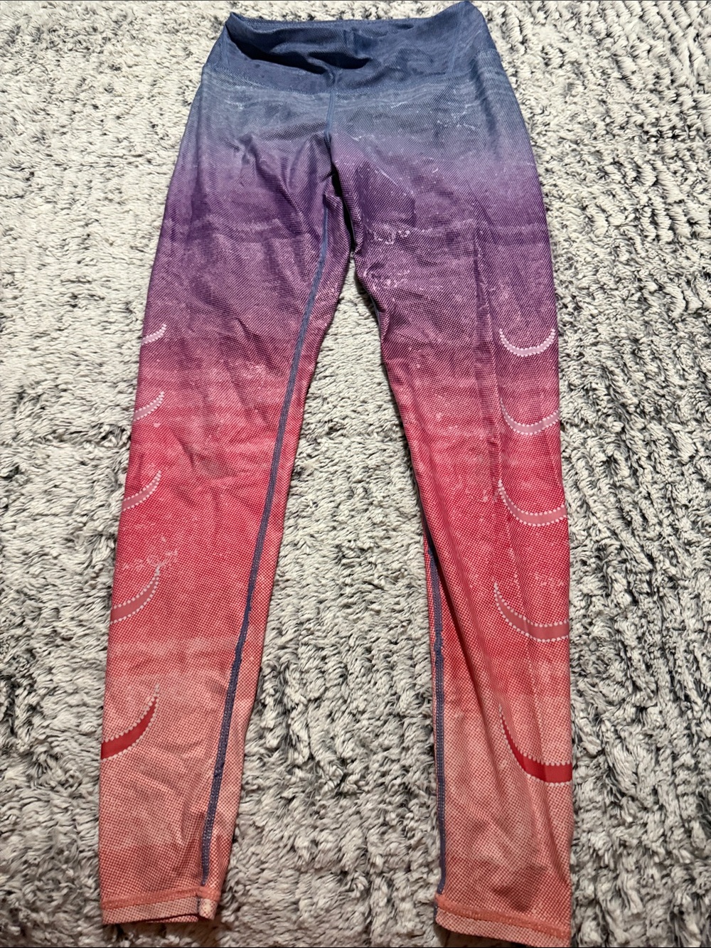 manduka Purple to Red Ombre womens' Athletic Leggings